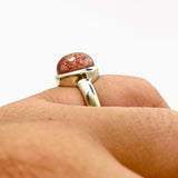 Strawberry Quartz Oval Cabochon Ring Size 8.5 PRGJ760