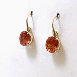 Strawberry Quartz Oval Faceted Earrings PEGJ262