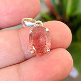 Strawberry Quartz Oval Faceted Pendant PPGJ833