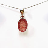 Strawberry Quartz Oval Faceted Pendant PPGJ833