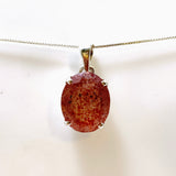 Strawberry Quartz Oval Faceted Pendant PPGJ948