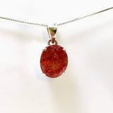 Strawberry Quartz Oval Faceted Pendant PPGJ949