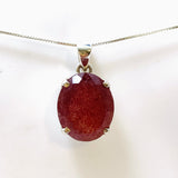 Strawberry Quartz Oval Faceted Pendant PPGJ950