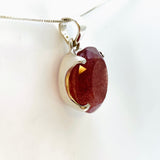 Strawberry Quartz Oval Faceted Pendant PPGJ950