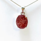 Strawberry Quartz Oval Faceted Pendant PPGJ951