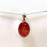 Strawberry Quartz Oval Faceted Pendant PPGJ952