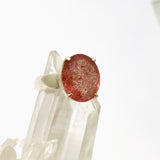 Strawberry Quartz Oval Faceted Ring Size 7.5 PRGJ761