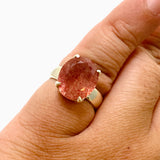 Strawberry Quartz Oval Faceted Ring Size 7.5 PRGJ761