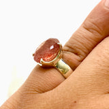 Strawberry Quartz Oval Faceted Ring Size 7.5 PRGJ761