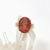 Strawberry Quartz Oval Faceted Ring Size 7 PRGJ762