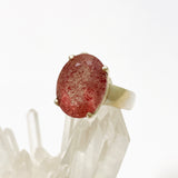 Strawberry Quartz Oval Faceted Ring Size 7 PRGJ762