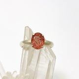 Strawberry Quartz Oval Faceted Ring Size 8 PRGJ763