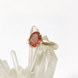 Strawberry Quartz Oval Faceted Ring Size 8 PRGJ763