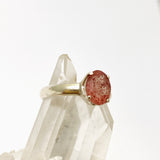 Strawberry Quartz Oval Faceted Ring Size 8 PRGJ763