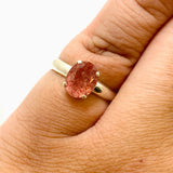 Strawberry Quartz Oval Faceted Ring Size 8 PRGJ763