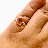 Strawberry Quartz Oval Faceted Ring Size 8 PRGJ763