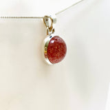 Strawberry Quartz Round Cabochon Pendant PPGJ947