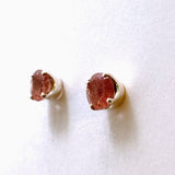 Strawberry Quartz Round Faceted Stud Earrings 9mm PSE033