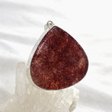 Strawberry Quartz Teardrop Cabochon Pendant in a Hammered Setting KPGJ4802