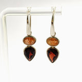Sunstone and Garnet Multi-stone Faceted Earrings PEGJ338