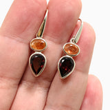 Sunstone and Garnet Multi-stone Faceted Earrings PEGJ338