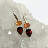 Sunstone and Garnet Multi-stone Faceted Earrings PEGJ338