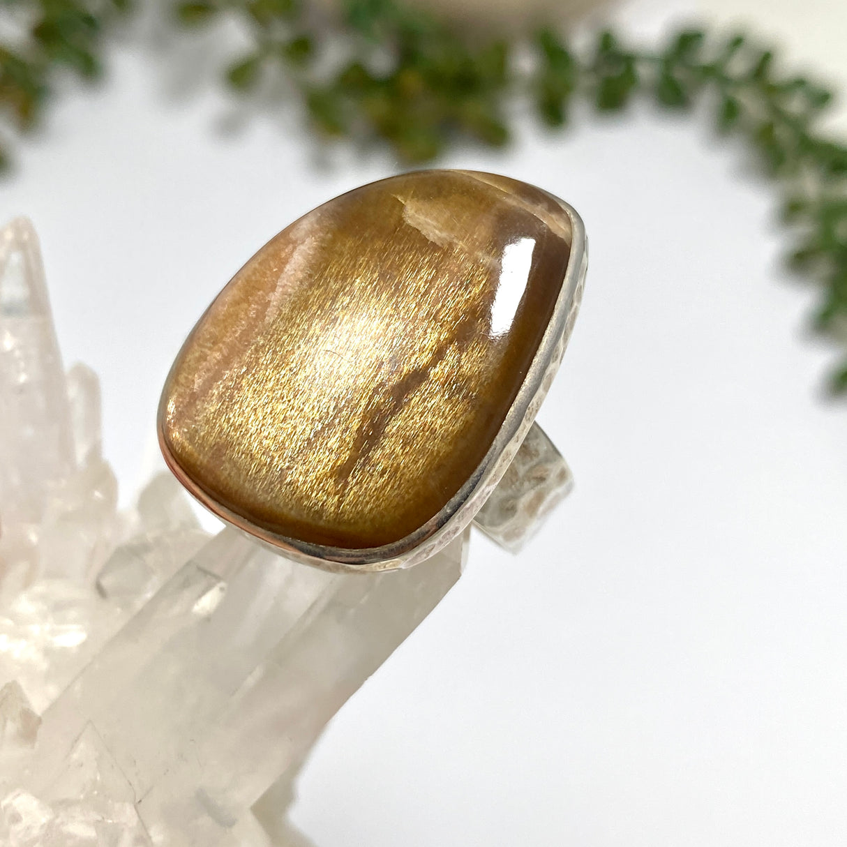 Sunstone freeform ring s.10 KRGJ2258