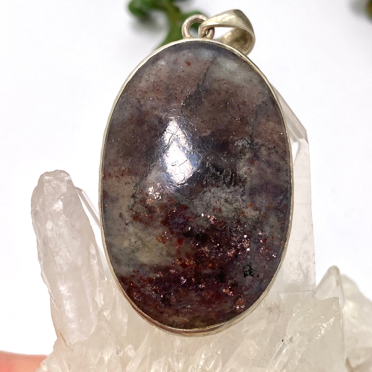 Sunstone in Iolite oval pendant KPGJ2912