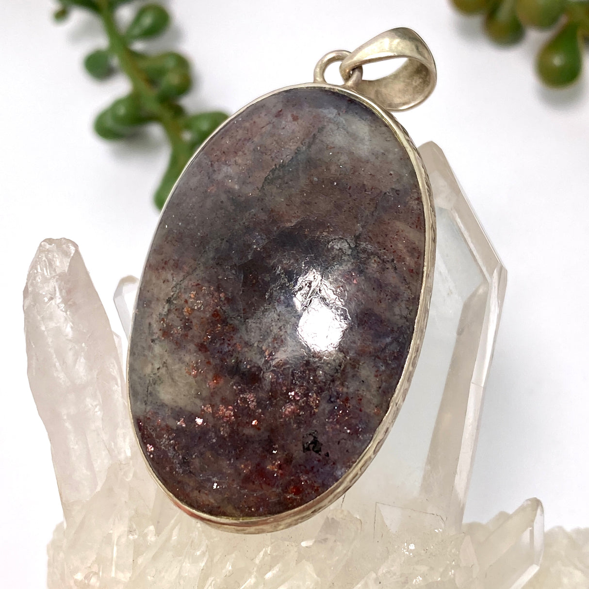 Sunstone in Iolite oval pendant KPGJ2912