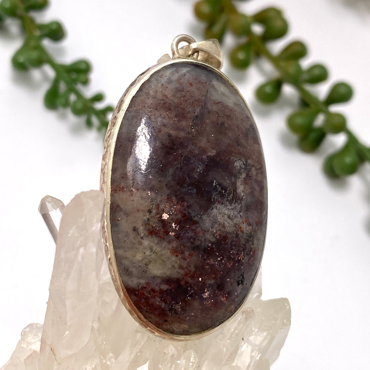 Sunstone in Iolite oval pendant KPGJ2912