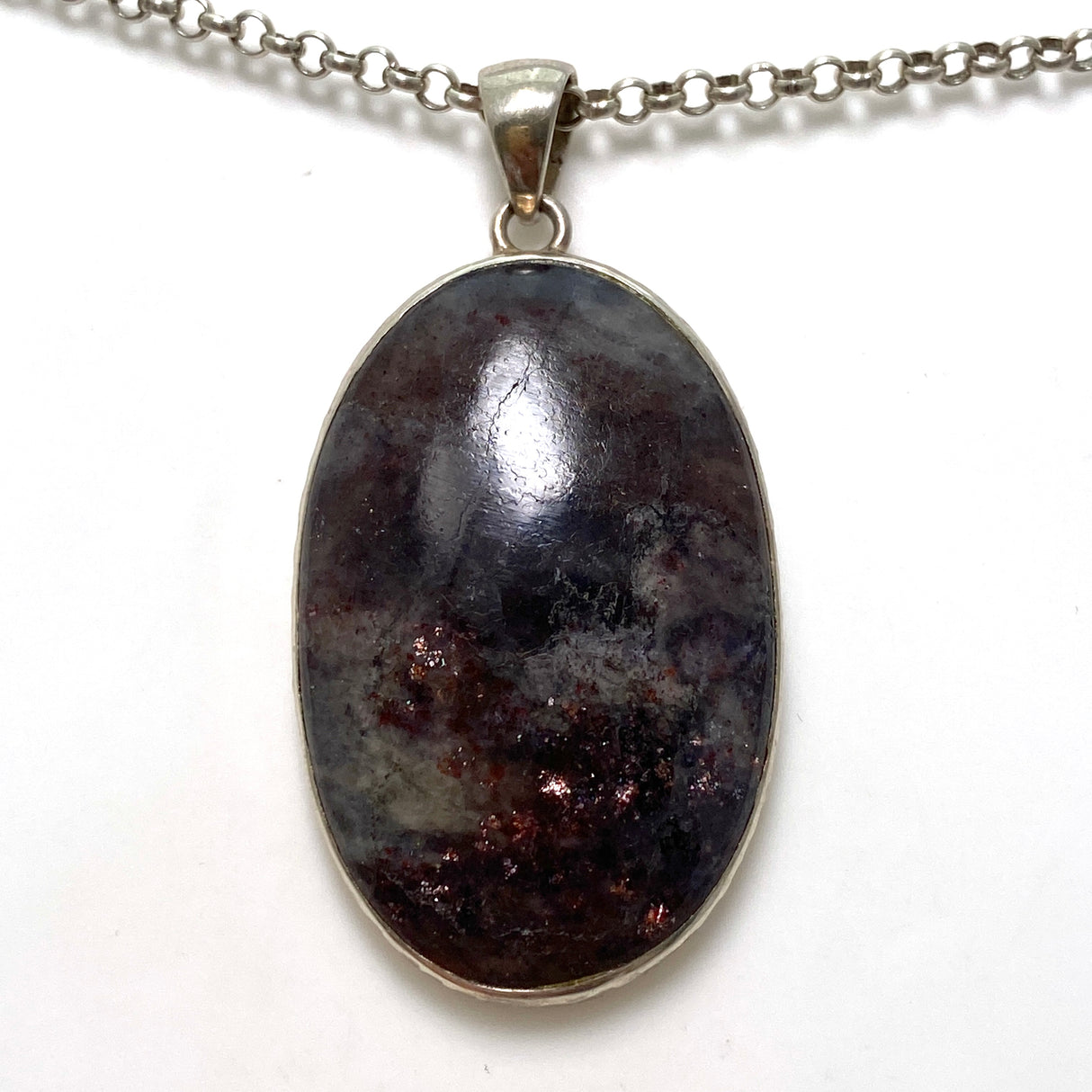 Sunstone in Iolite oval pendant KPGJ2912