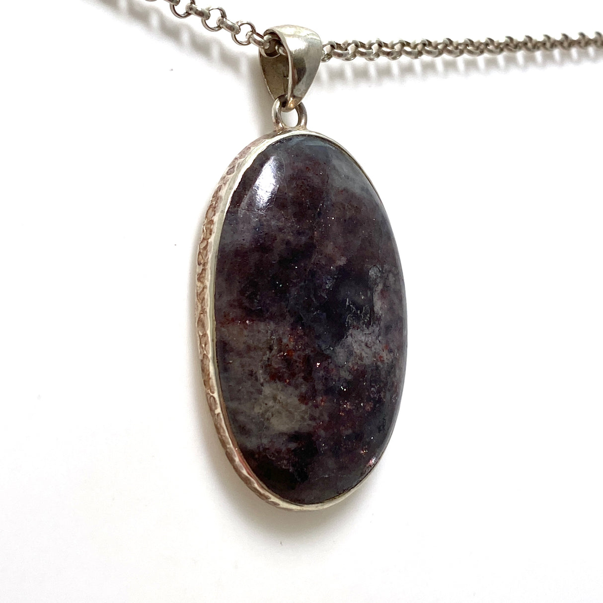 Sunstone in Iolite oval pendant KPGJ2912