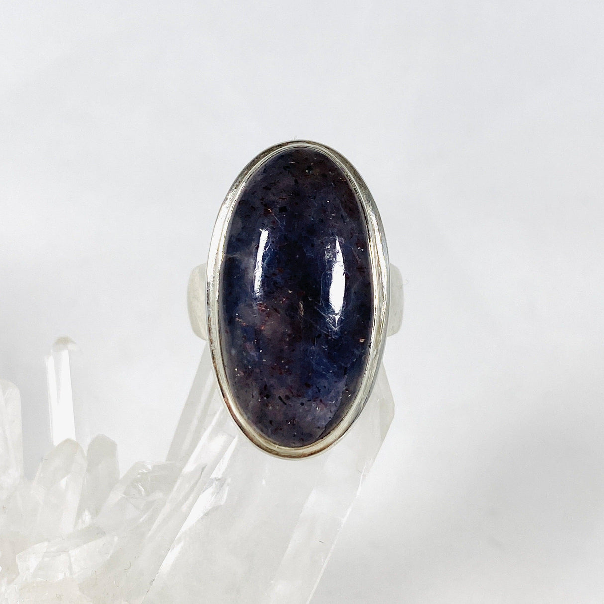 Sunstone in Iolite Oval Ring Size 9 KRGJ1999 - Nature's Magick