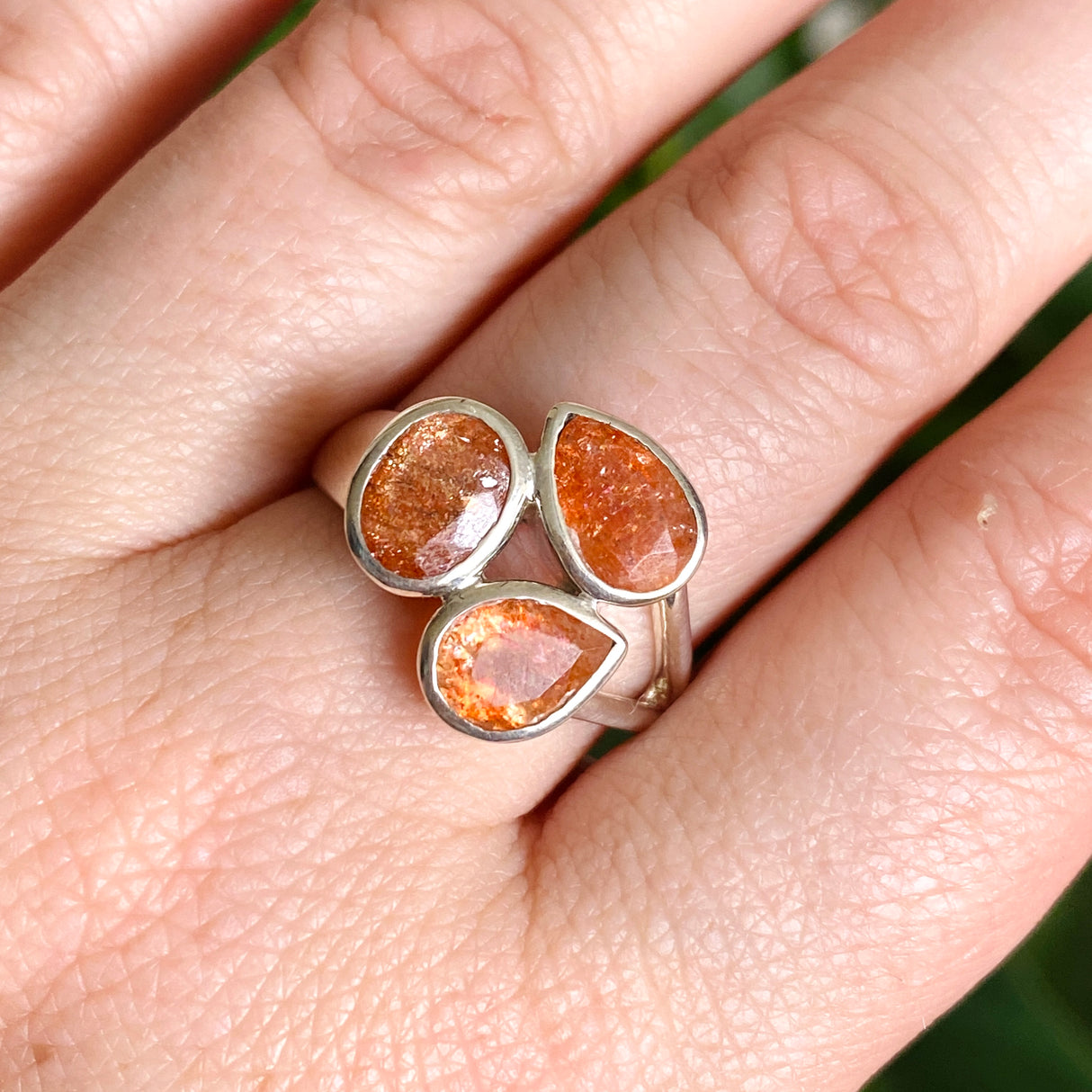 Sunstone Multi-stone Faceted Ring Size 9 PRGJ558