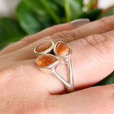 Sunstone Multi-stone Faceted Ring Size 9 PRGJ558