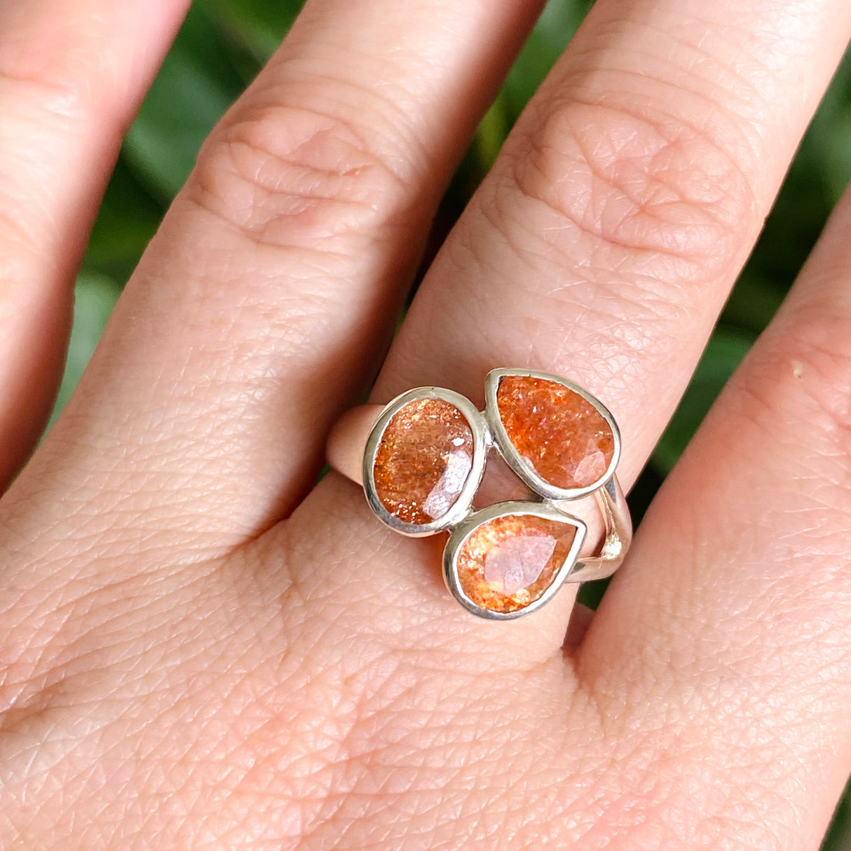 Sunstone Multi-stone Faceted Ring Size 9 PRGJ558