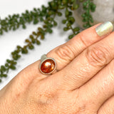 Sunstone Oval Cabochon Ring Size 4.5 PRGJ756