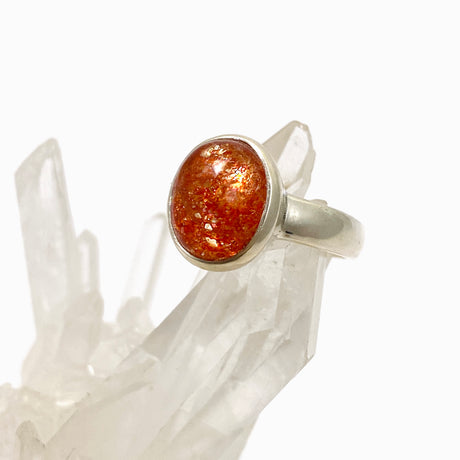 Sunstone Oval Cabochon Ring Size 7.5 PRGJ755