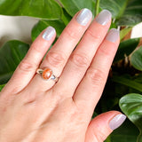 Sunstone Oval Cabochon Ring Size 7 PRGJ573