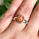 Sunstone Oval Cabochon Ring Size 7 PRGJ573