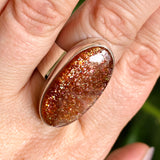 Sunstone Oval Cabochon Ring Size 9 KRGJ3331