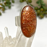 Sunstone Oval Cabochon Ring Size 9 KRGJ3331