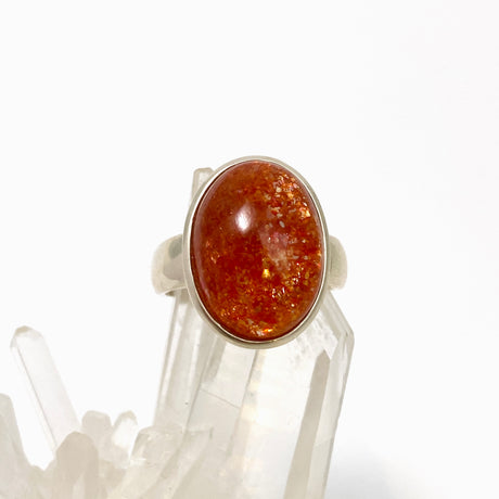 Sunstone Oval Cabochon Ring Size 9 PRGJ754