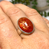 Sunstone Oval Cabochon Ring Size 9 PRGJ754