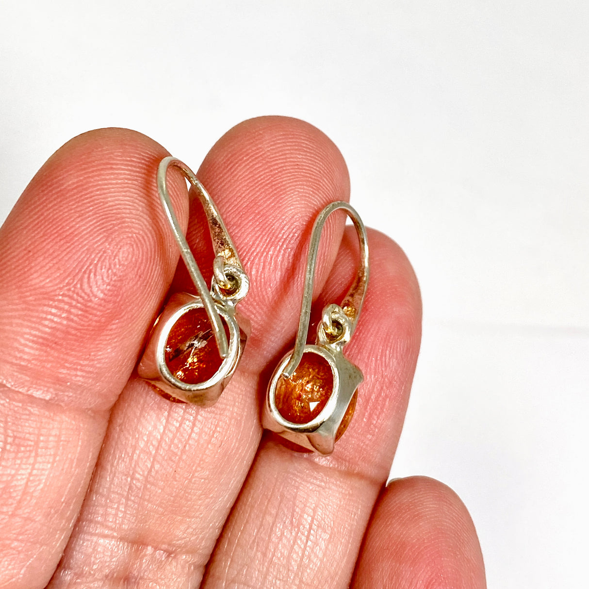 Sunstone Oval Faceted Earrings PEGJ336