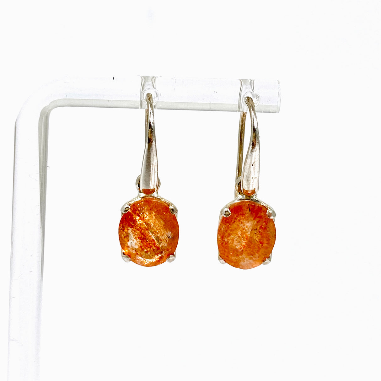 Sunstone Oval Faceted Earrings PEGJ336