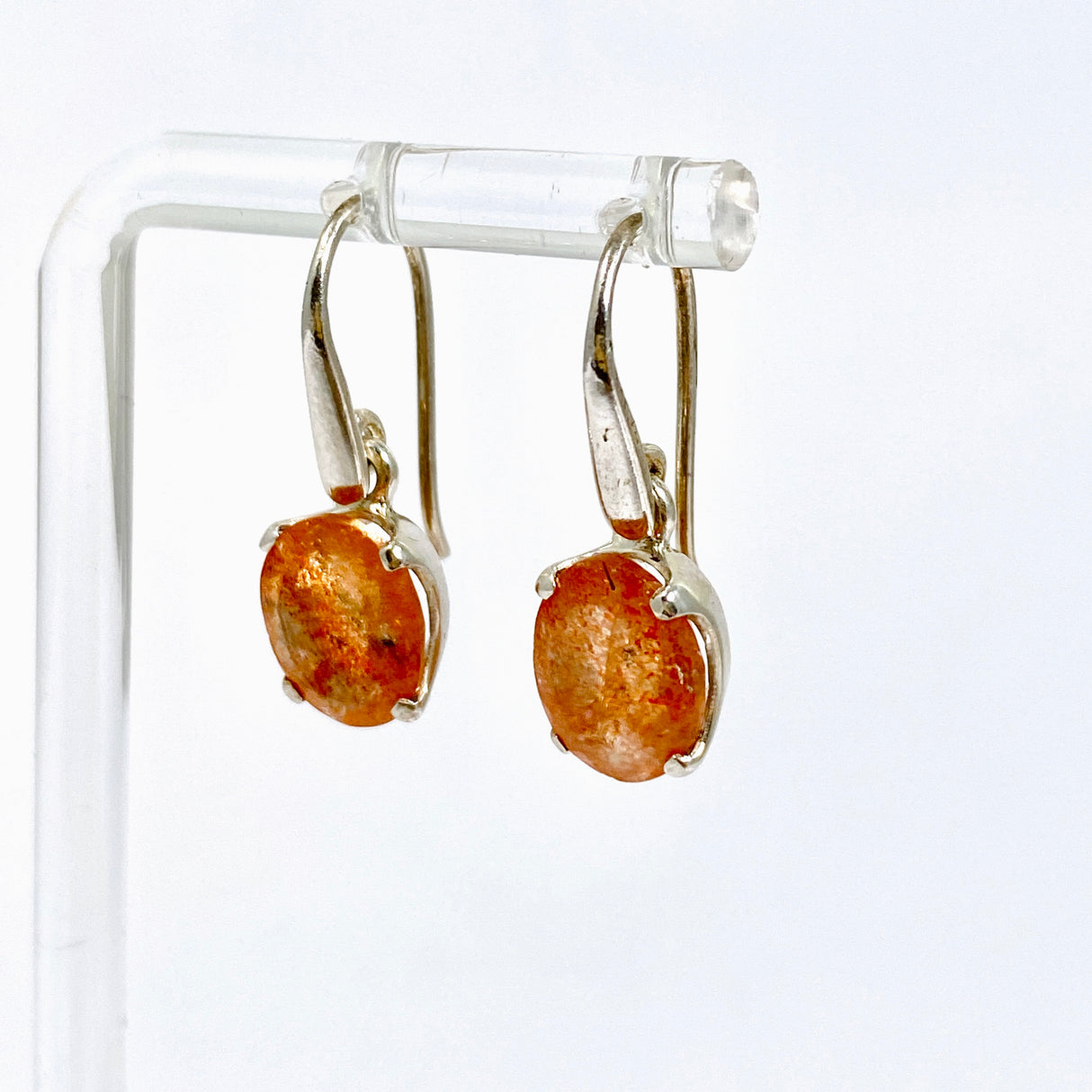 Sunstone Oval Faceted Earrings PEGJ336