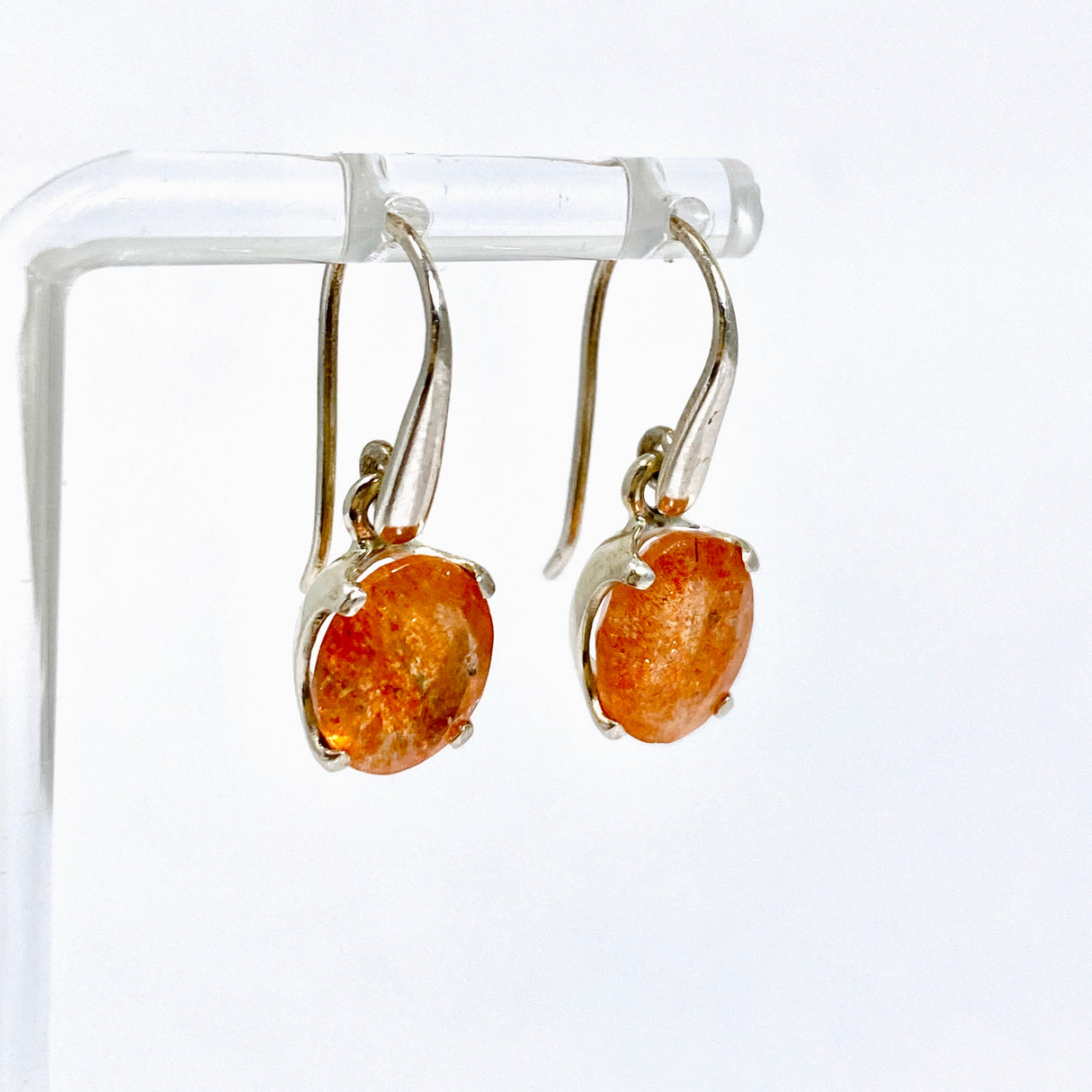 Sunstone Oval Faceted Earrings PEGJ336