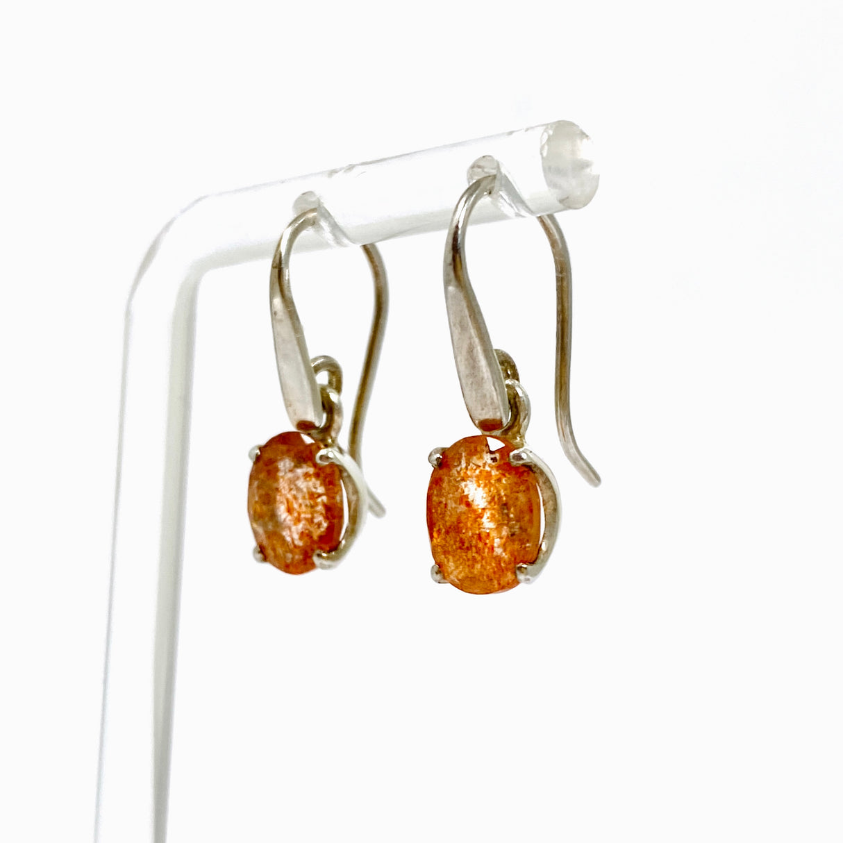 Sunstone Oval Faceted Earrings PEGJ337