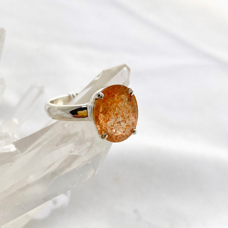 Sunstone Oval Faceted Ring Size 6.5 PRGJ560